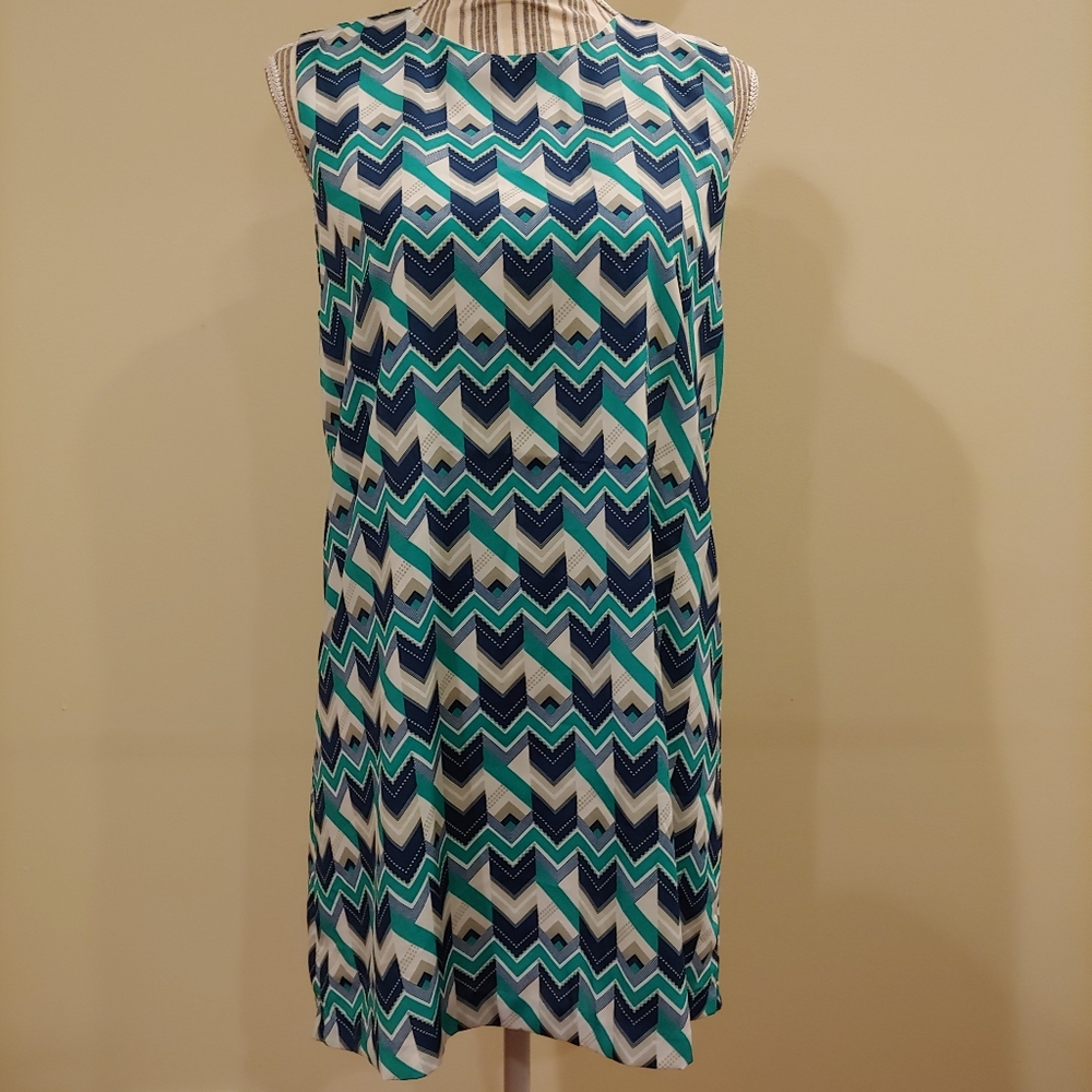 Olivaceous Patterned Dress - Sz L